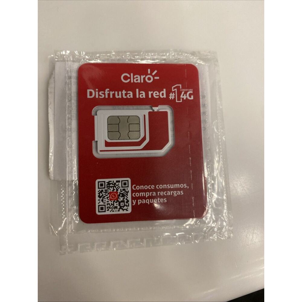 Claro 4G LTE Colombia Travel Sim Card Chip Pre Paid Prepago Expiration June 2025